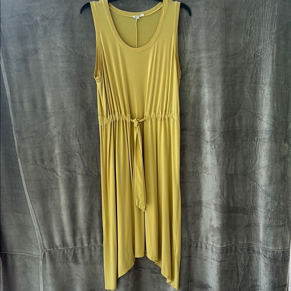 GAP Yellow Asymmetrical Tie Waist Sundress